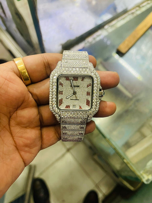 CT Skelton Moissanite Watch at best Pass on Diamond Tester by shreya