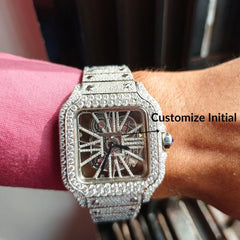 CT Skelton Moissanite Watch at best Pass on Diamond Tester by shreya